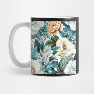 Detailed Water Color Flower Pattern Mug